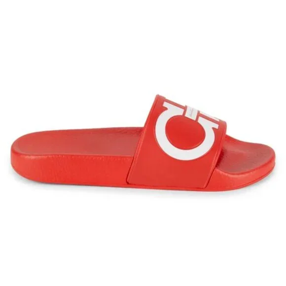 FERRAGAMO Groovy Dual Gancini Slides